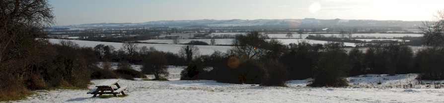Rushymeade and Pegsden Hills in Winter