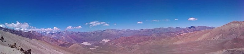 High Andes mountains azure sky horizon
