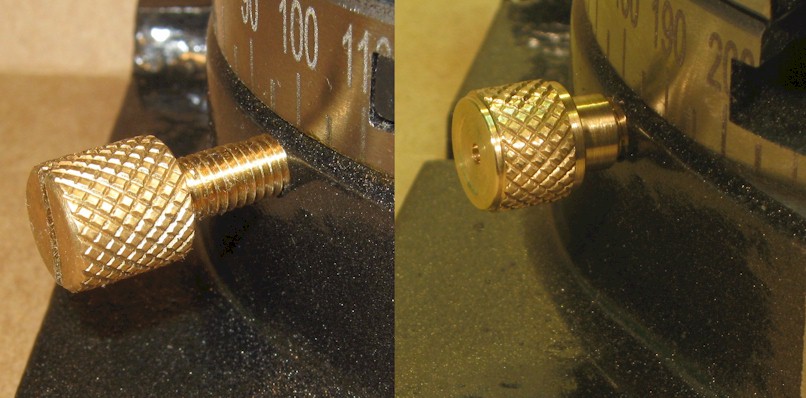 Locking knob - rotary table