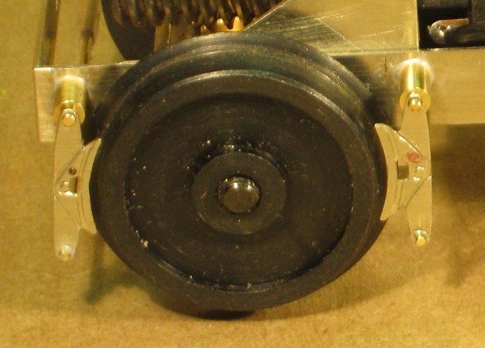 Brakes on a Westdale DMU motor bogie - 0 gauge