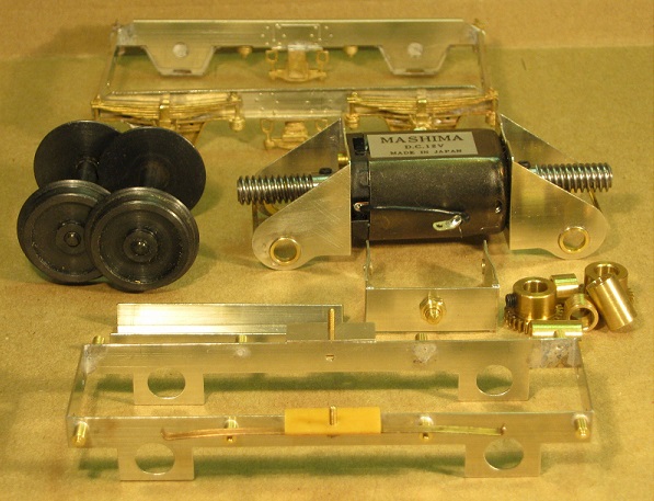Component Parts Of An 0 Gauge Motor Bogie By Westdale Coaches