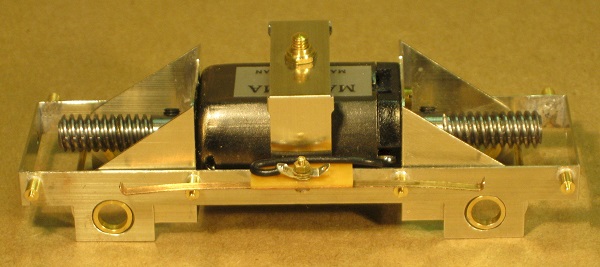 Assembly of an 0 gauge motor bogie.