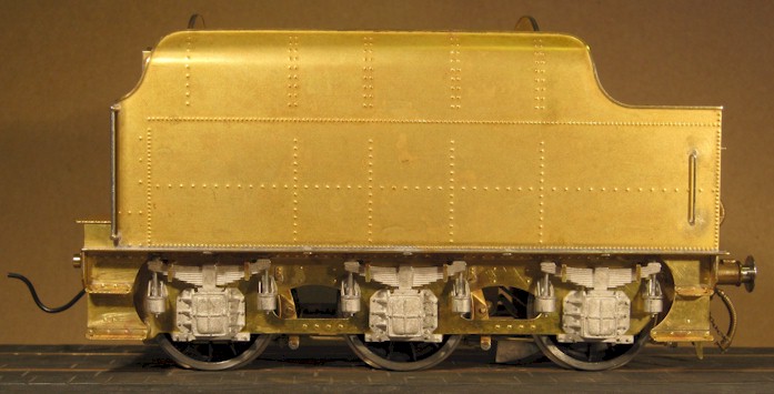 Side view: LMS Stanier 3500 gallon tender. 7mm scale (0 gauge) by David L O Smith