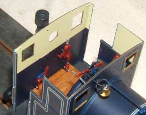 Rear cab detail of 7mm model of Andrew Barclay fireless locomotive, built by David L O Smith