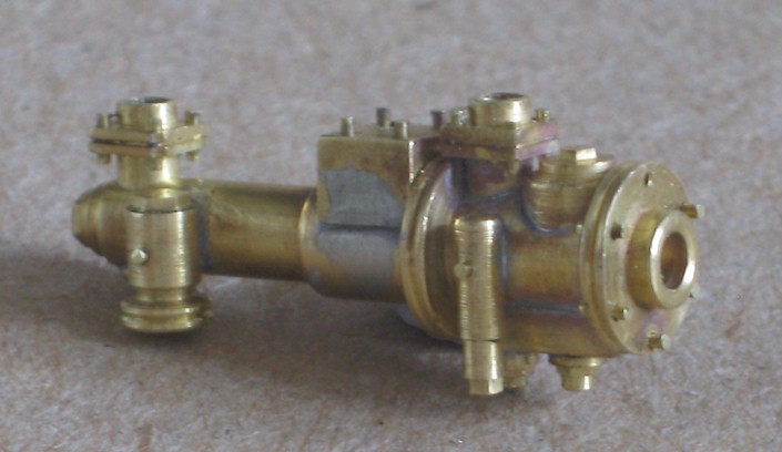 Davies & Metcalfe exhaust steam injector in 7mm scale (0 gauge) fabricated by David L O Smith