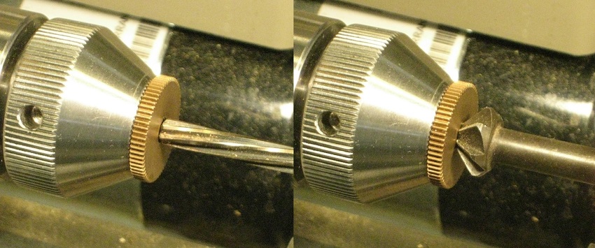 Reaming and chamfering a bronze final drive gear