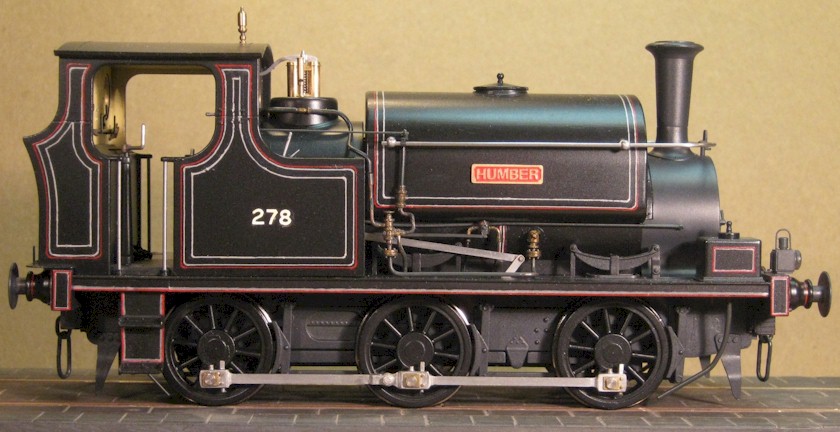 Great Central Railway Class 4 No. 278, Hudswell Clarke 0-6-0ST 'Humber', 7mm scale 0 gauge