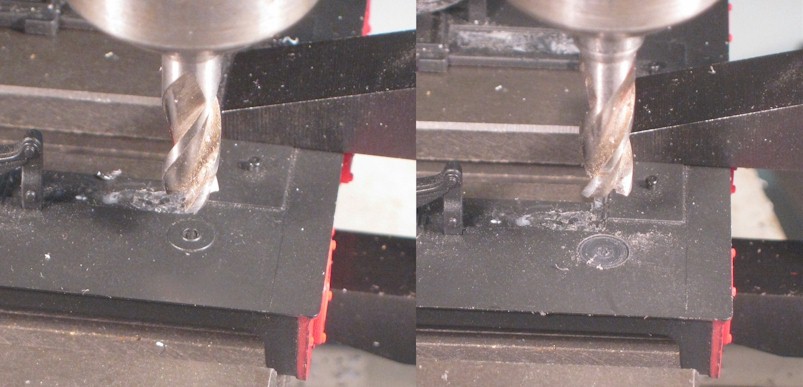 Removing moulded in sandbox filler lids, Ixion Hudswell Clarke 0-6-0ST