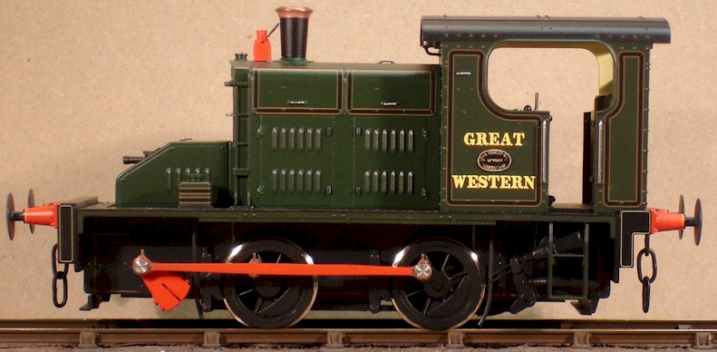 7mm model (0 gauge) GWR No.1 Folwer 0-4-0 diesel mechanical.  Ixion modified by David L O Smith LHS